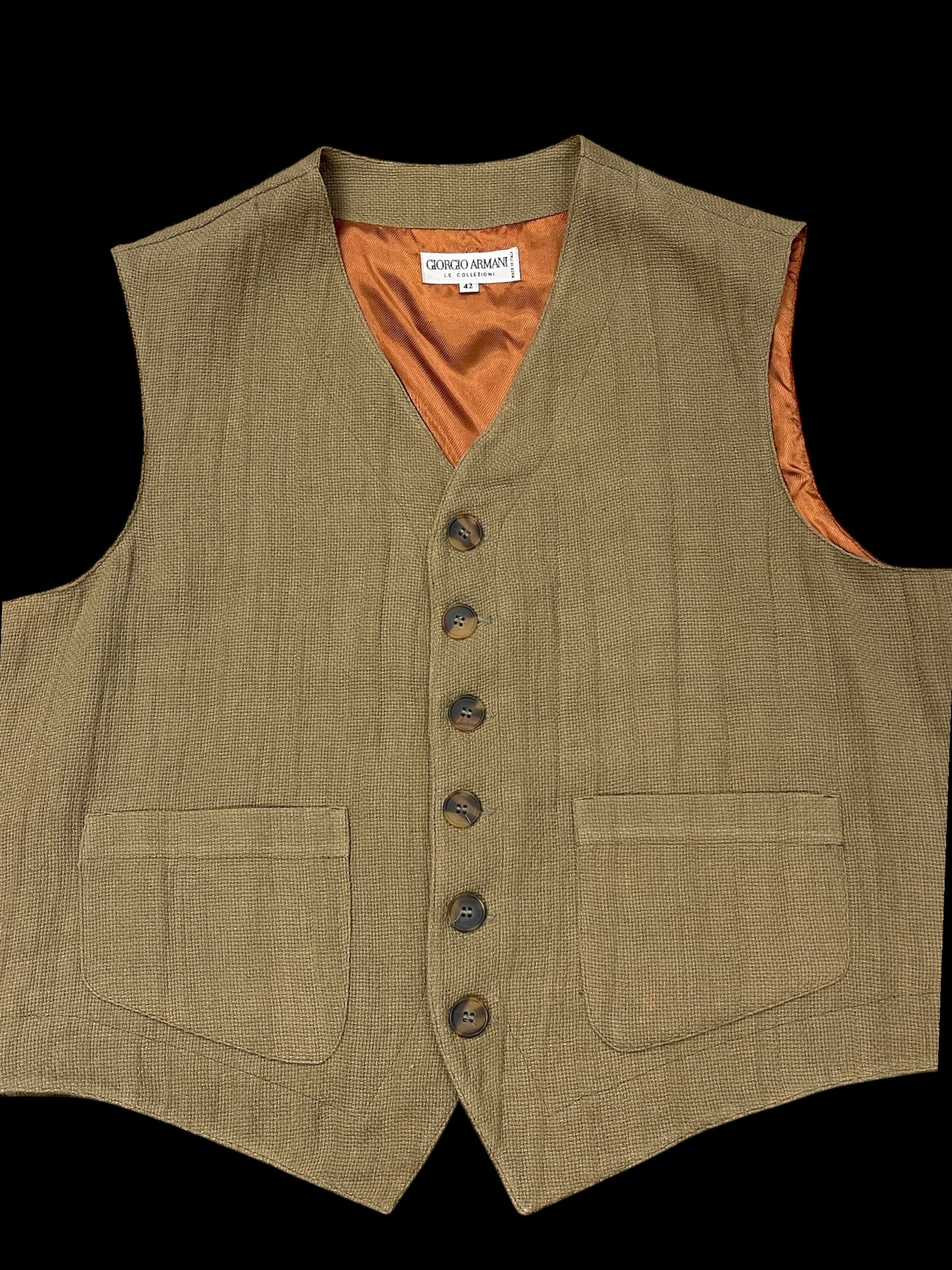 GIORGIO ARMANI TWEED VEST - L
