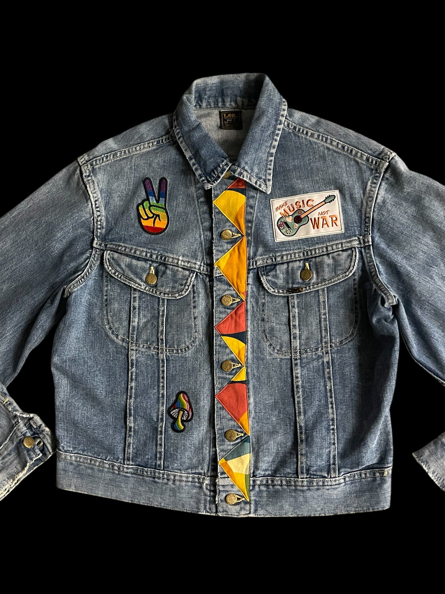 LEE MULTI-PATCH DENIM JACKET - L