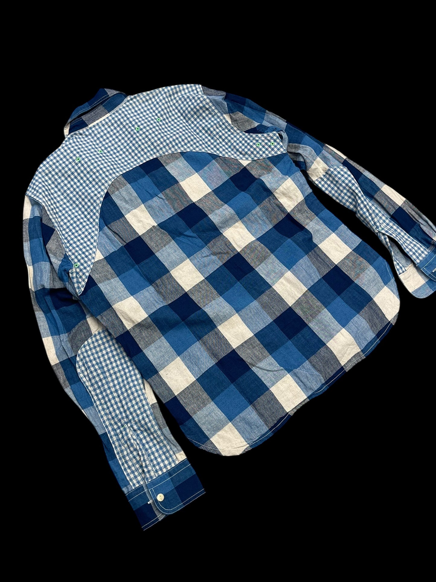 NIGEL CABOURN PLAID PRINT SHIRT - M