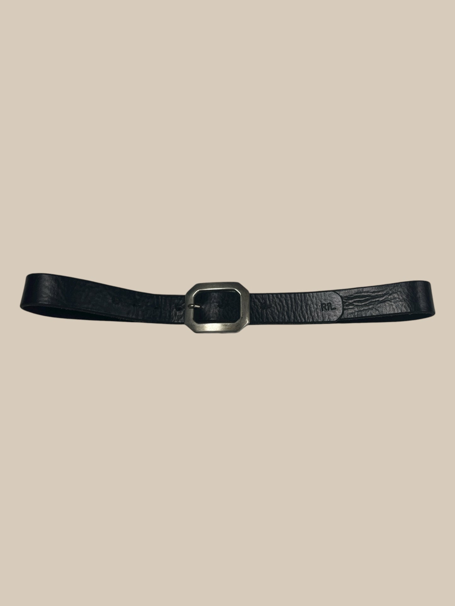 RRL SOLID BRASS BUCKLE BELT - 34