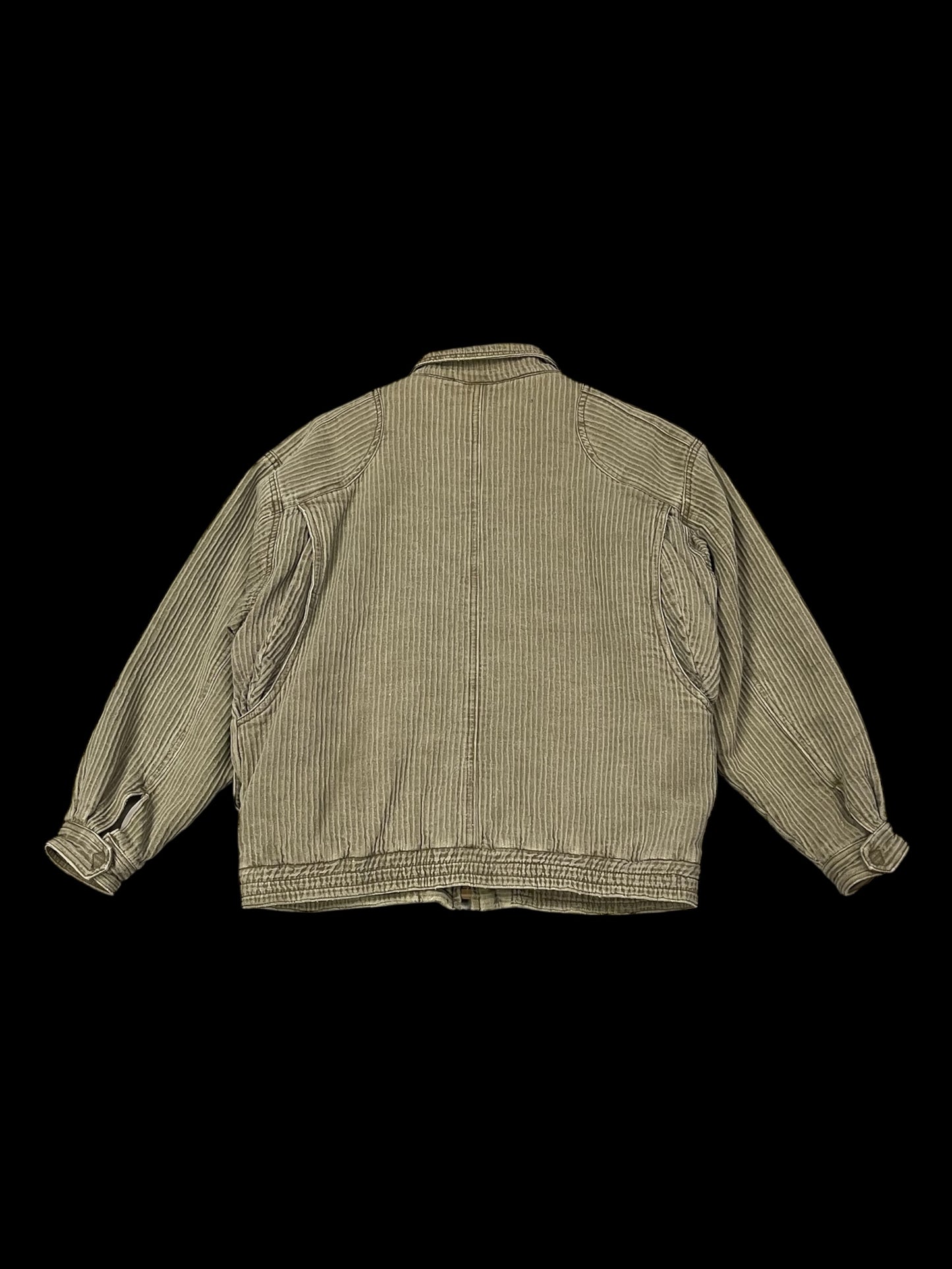 GYMNASIUM CORDUROY QUILTED FULL-ZIP BOMBER - M