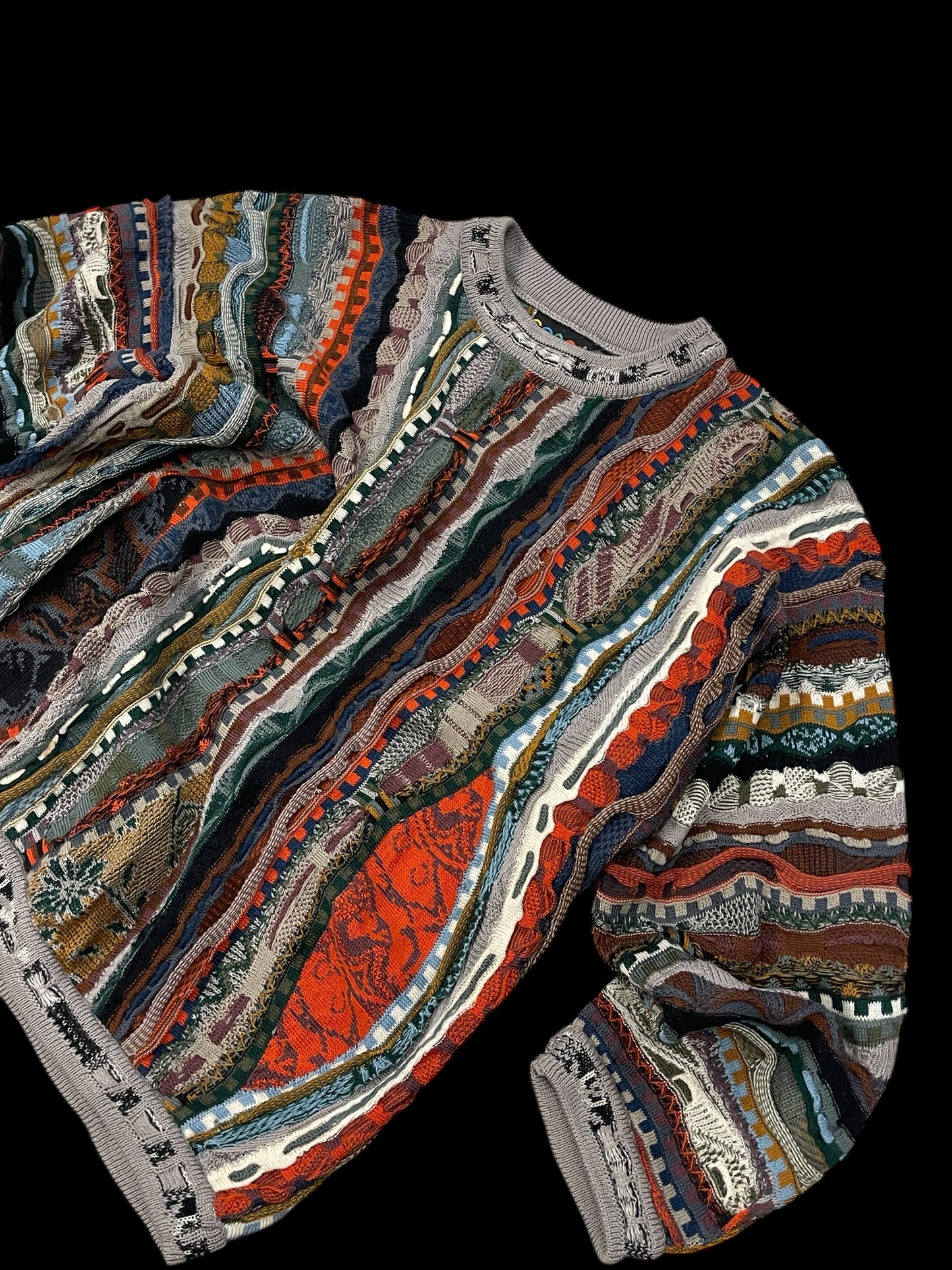 COOGI COTTON KNIT 3D SWEATER - S