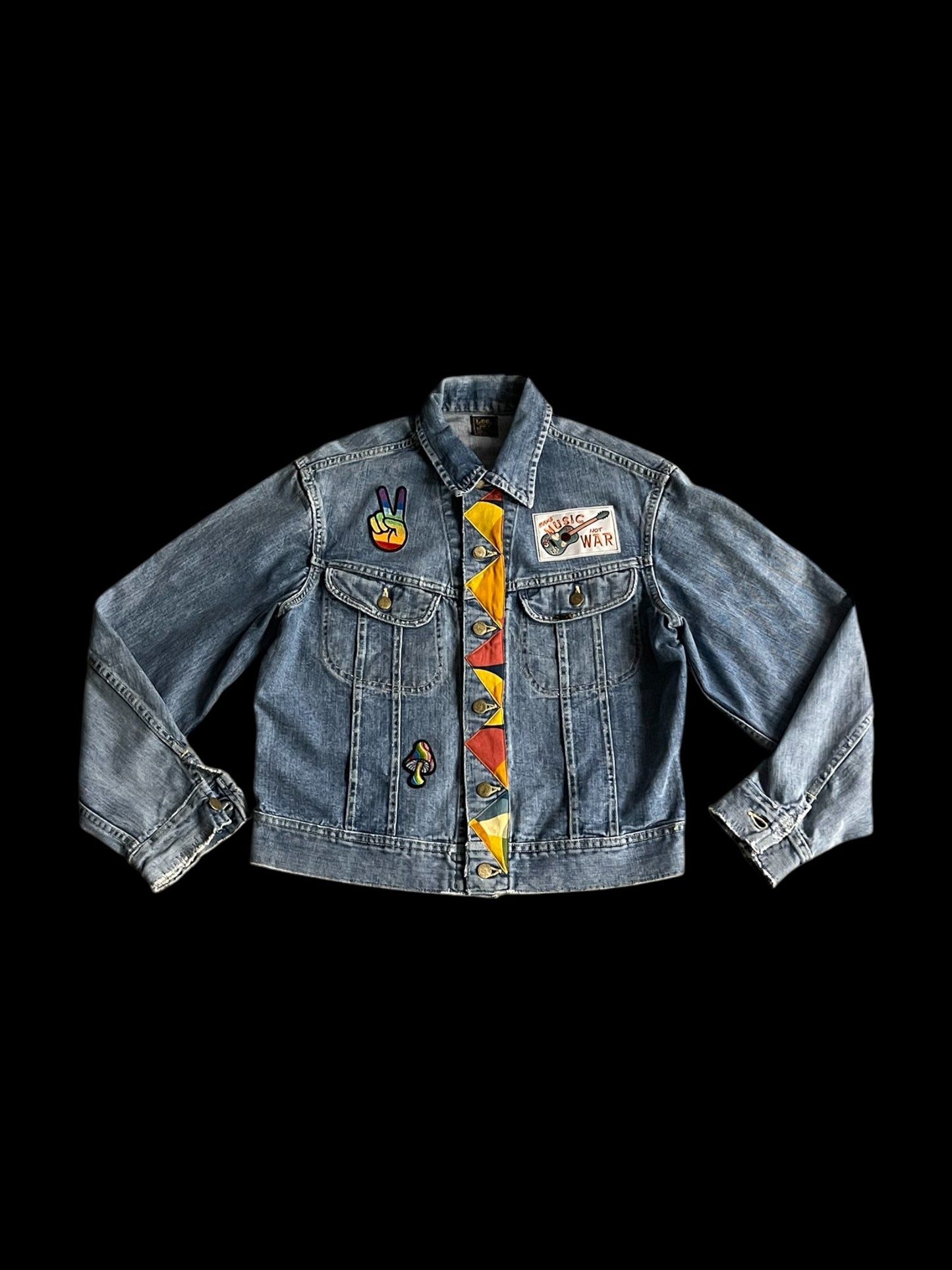 LEE MULTI-PATCH DENIM JACKET - L