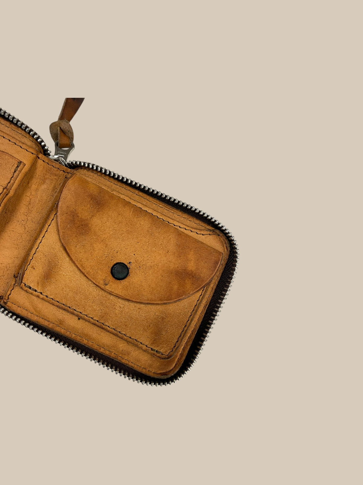 BROWN RRL ZIP WALLET
