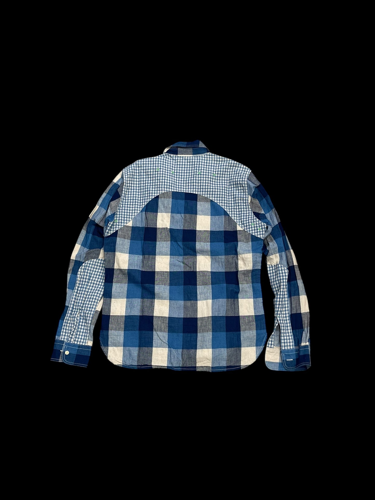 NIGEL CABOURN PLAID PRINT SHIRT - M