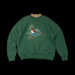 EMBROIDERED EAGLE DOUBLE NECK SWEATSHIRT - M