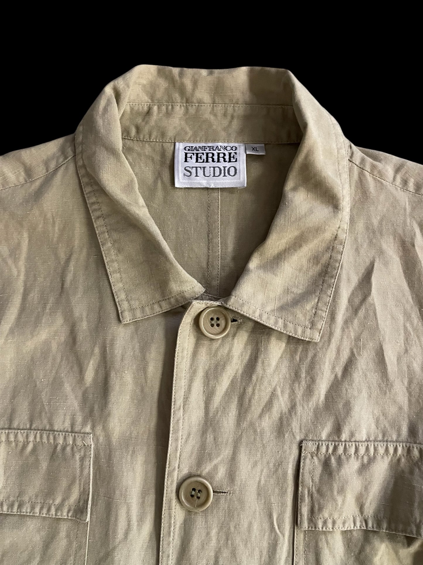 GIANFRANCO FERRE BUTTON DOWN SHIRT - XL