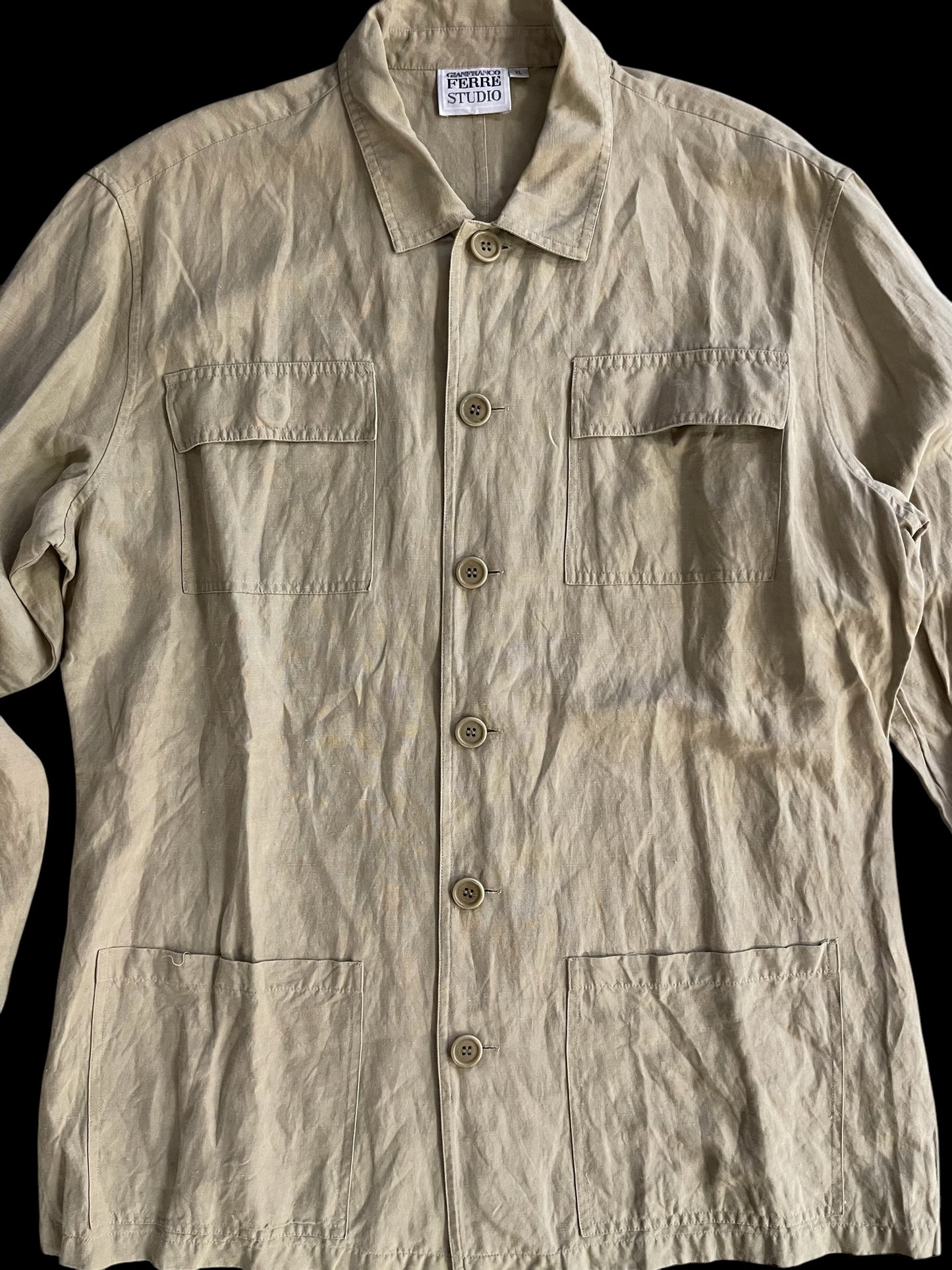 GIANFRANCO FERRE BUTTON DOWN SHIRT - XL